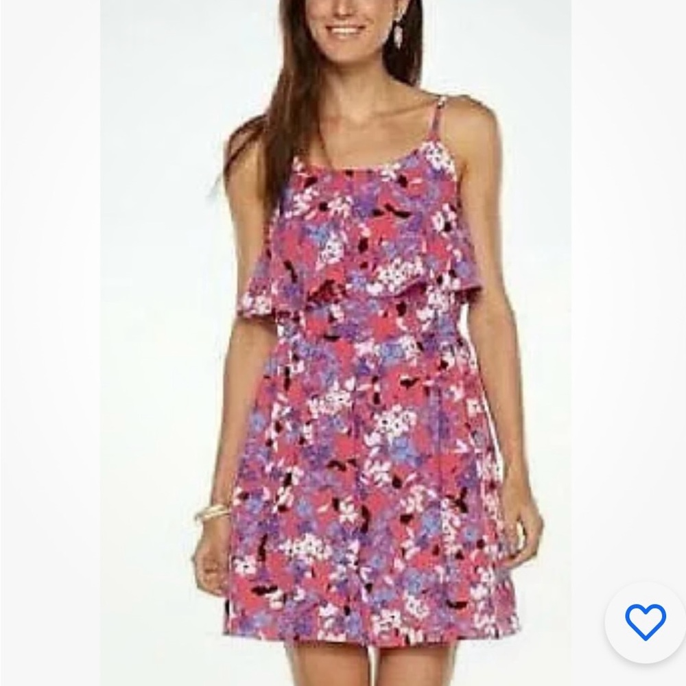 Elle Wildflower Strappy Tiered Ruffle Sun Dress XL